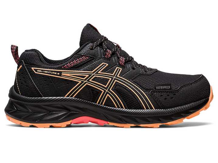 Asics GEL-VENTURE 9 WATERPROOF Ženske Tekaški Čevlji Črne | Slovenija-9701268