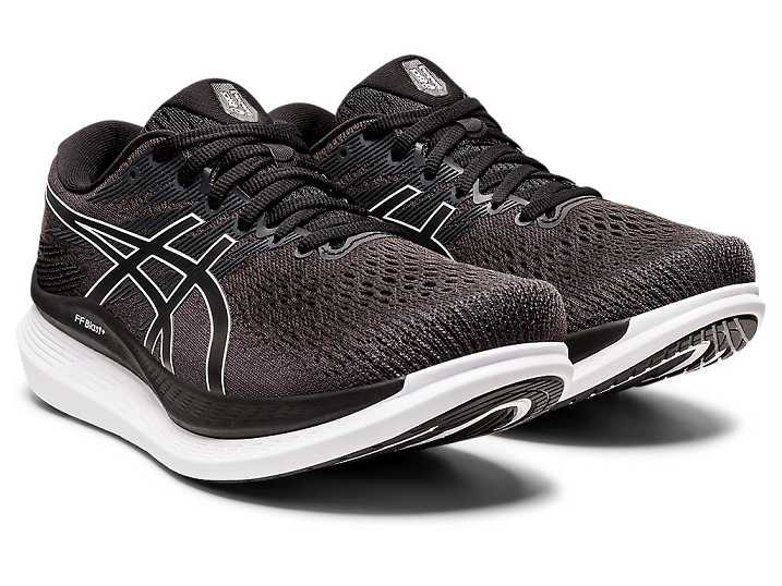 Asics GLIDERIDE 3 WIDE Ženske Tekaški Čevlji Črne Bele | Slovenija-0231478