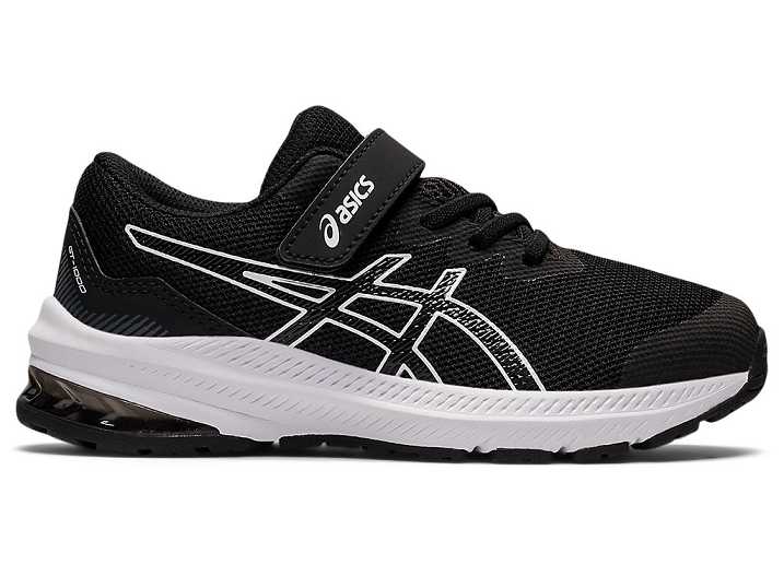 Asics GT-1000 11 Otroški Tekaški Čevlji Črne Bele | Slovenija-5938201