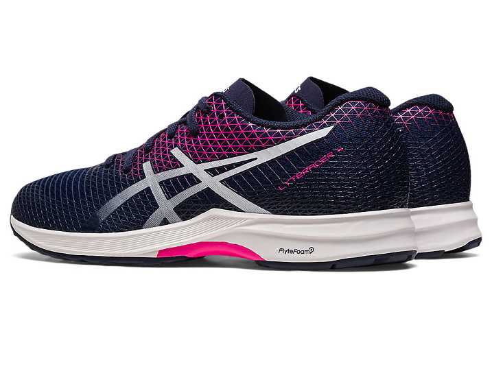 Asics LYTERACER 4 Ženske Tekaški Čevlji Temno Modre Bele | Slovenija-3185049