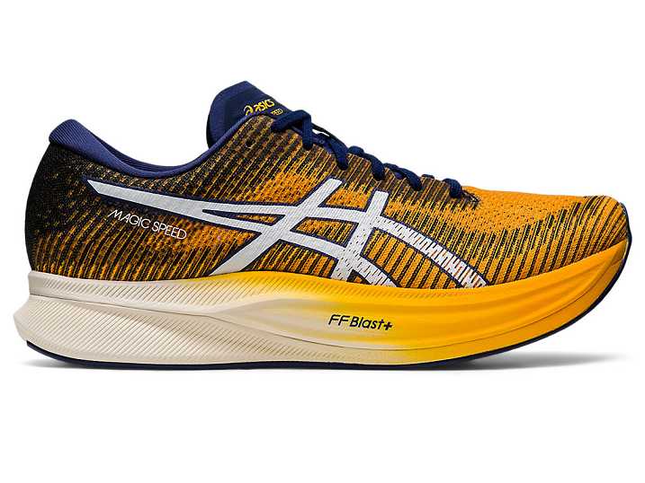 Asics MAGIC SPEED 2 WIDE Moški Tekaški Čevlji Oranžne Bele | Slovenija-7203591