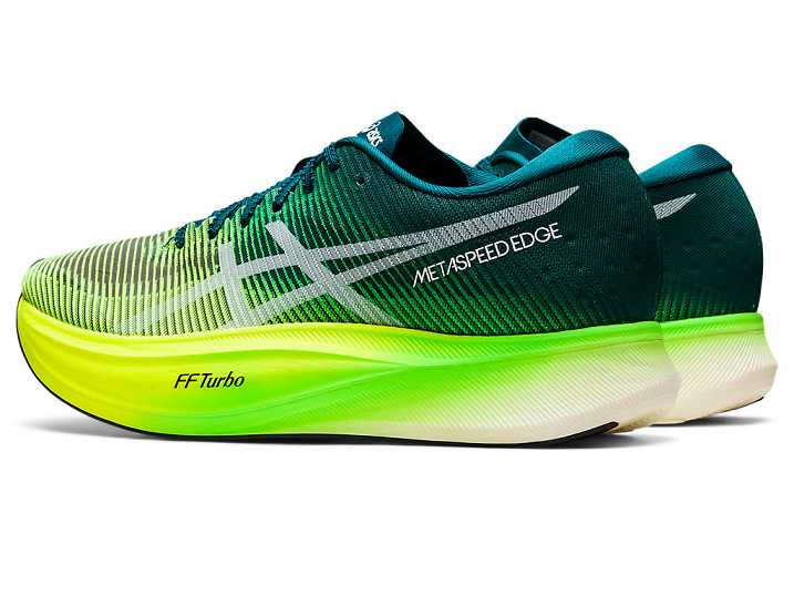 Asics METASPEED EDGE+ Moški Tekaški Čevlji Temno Zelene Rumene | Slovenija-5238491