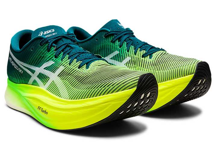 Asics METASPEED SKY+ Moški Tekaški Čevlji Temno Zelene Rumene | Slovenija-3160789