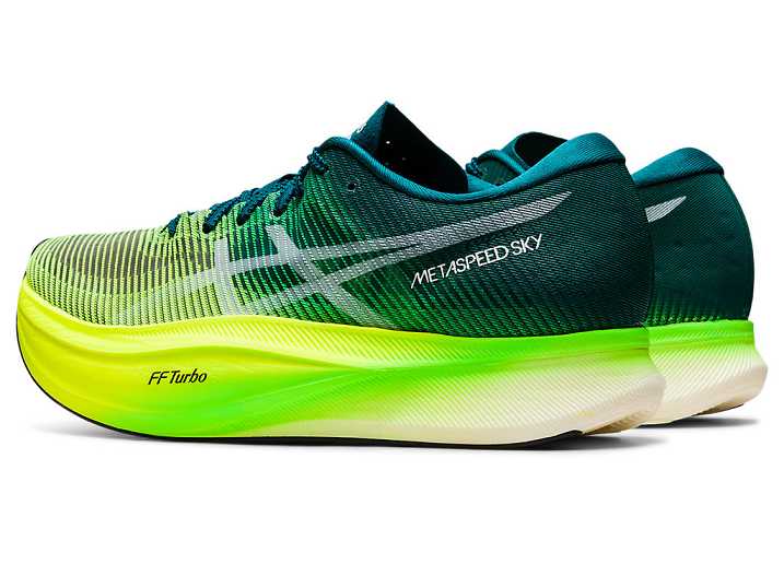 Asics METASPEED SKY+ Moški Tekaški Čevlji Temno Zelene Rumene | Slovenija-3160789