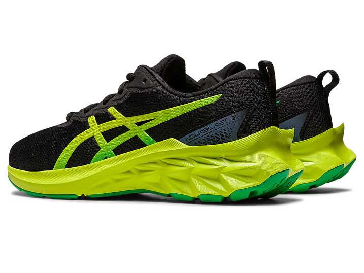 Asics NOVABLAST 2 Otroški Tekaški Čevlji Črne Svetlo Zelene | Slovenija-9436850