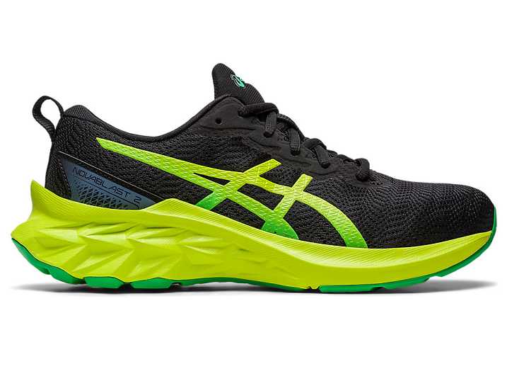 Asics NOVABLAST 2 Otroški Tekaški Čevlji Črne Svetlo Zelene | Slovenija-9436850