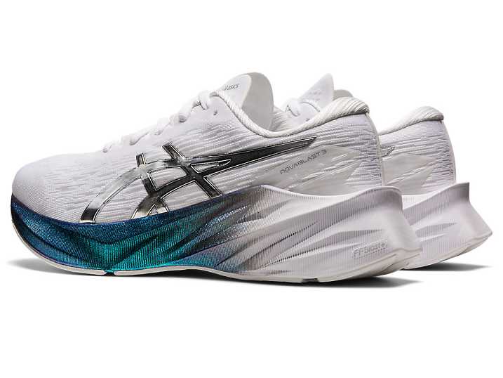 Asics NOVABLAST 3 PLATINUM Ženske Tekaški Čevlji Bele Srebrne | Slovenija-6154298