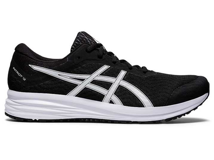 Asics PATRIOT 12 Moški Tekaški Čevlji Črne Bele | Slovenija-7683140