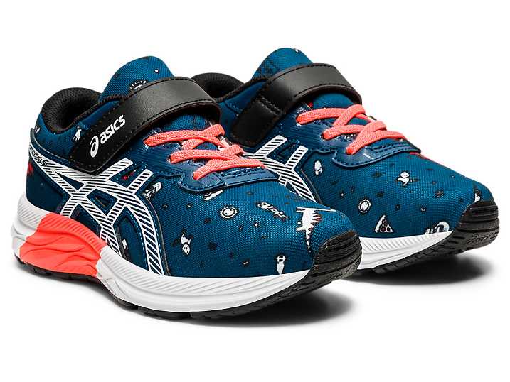 Asics PRE EXCITE 7 Otroški Tekaški Čevlji Modre Bele | Slovenija-9702654