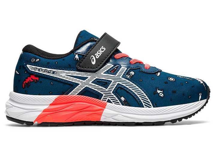 Asics PRE EXCITE 7 Otroški Tekaški Čevlji Modre Bele | Slovenija-9702654