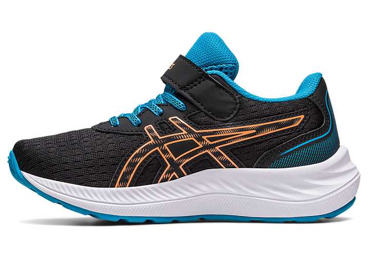 Asics PRE EXCITE 9 Otroški Tekaški Čevlji Črne Oranžne | Slovenija-5217384