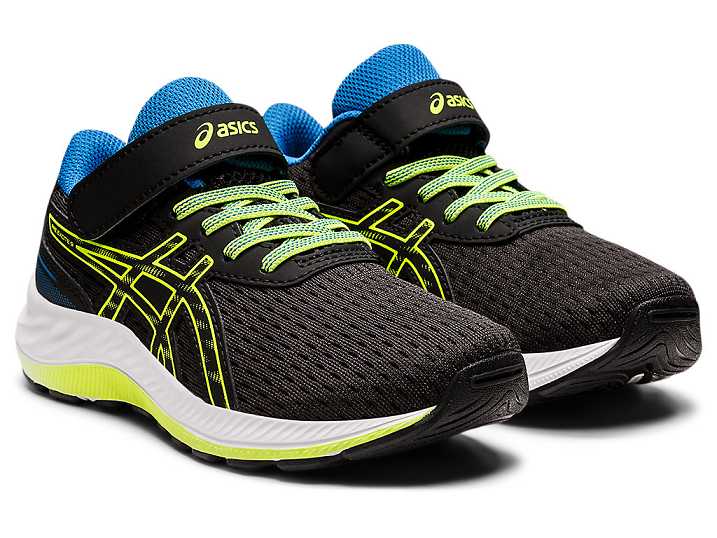 Asics PRE EXCITE 9 Otroški Tekaški Čevlji Črne Zelene | Slovenija-9172360