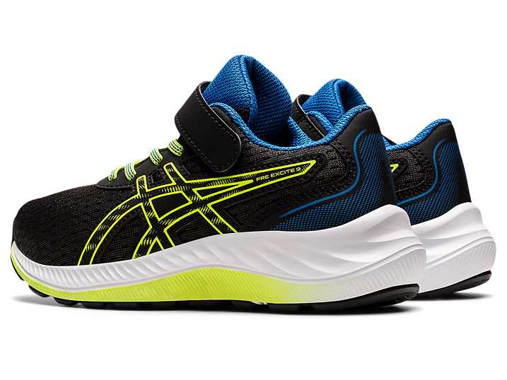 Asics PRE EXCITE 9 Otroški Tekaški Čevlji Črne Zelene | Slovenija-9172360