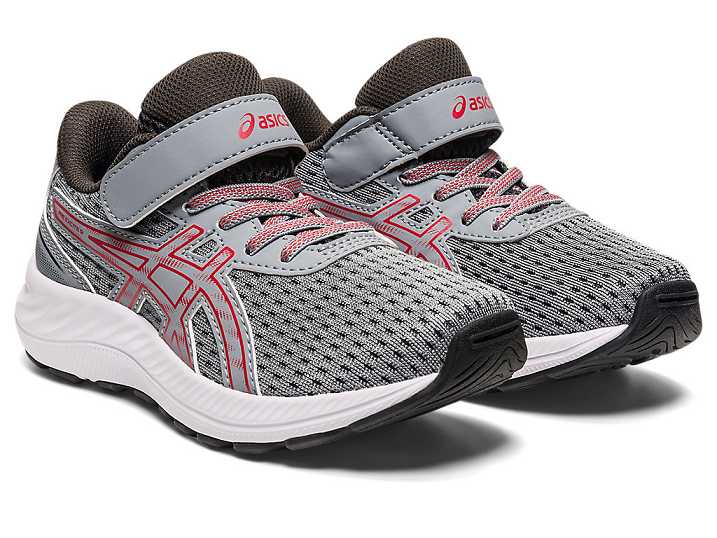 Asics PRE EXCITE 9 Otroški Tekaški Čevlji Sive Rdeče | Slovenija-9216573