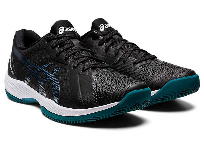 Asics SOLUTION SWIFT FF CLAY Moški Teniški Copati Črne Temno Zelene | Slovenija-1832640