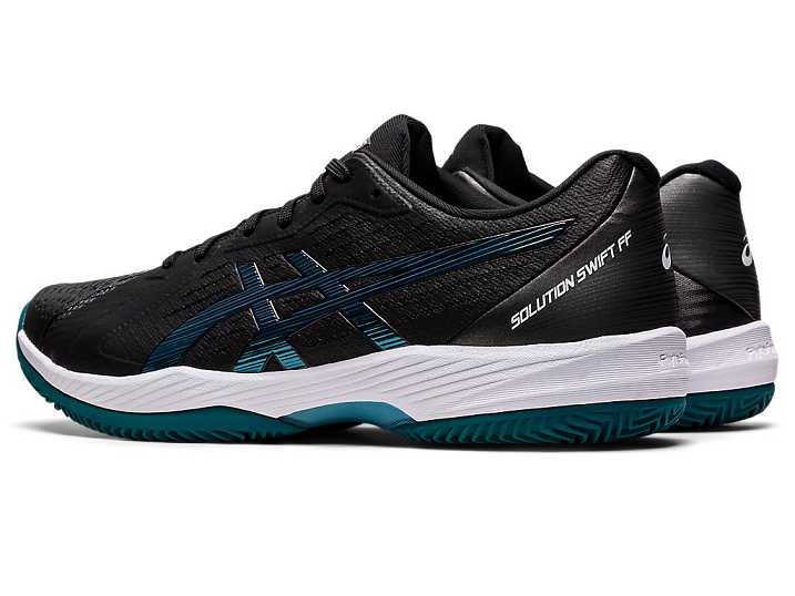 Asics SOLUTION SWIFT FF CLAY Moški Teniški Copati Črne Temno Zelene | Slovenija-1832640