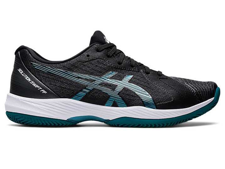 Asics SOLUTION SWIFT FF CLAY Moški Teniški Copati Črne Temno Zelene | Slovenija-1832640