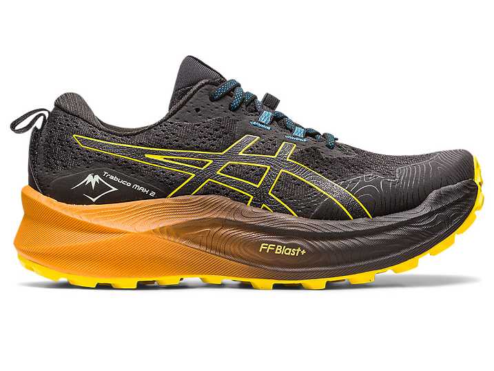 Asics Trabuco Max 2 Moški Tekaški Čevlji Črne Zlate Rumene | Slovenija-9187065