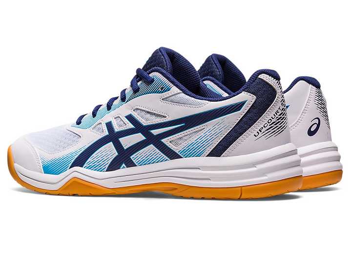 Asics UPCOURT 5 Moški Odbojkarski Čevlji Bele Indigo Modre | Slovenija-7402539