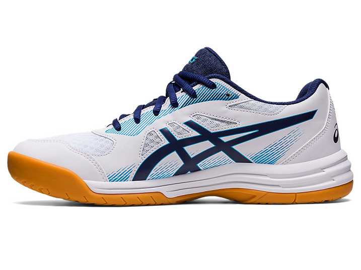 Asics UPCOURT 5 Moški Odbojkarski Čevlji Bele Indigo Modre | Slovenija-7402539