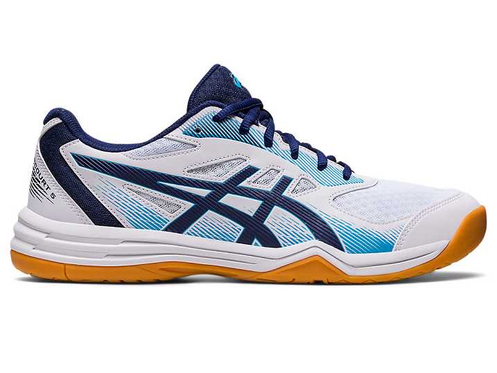 Asics UPCOURT 5 Moški Odbojkarski Čevlji Bele Indigo Modre | Slovenija-7402539